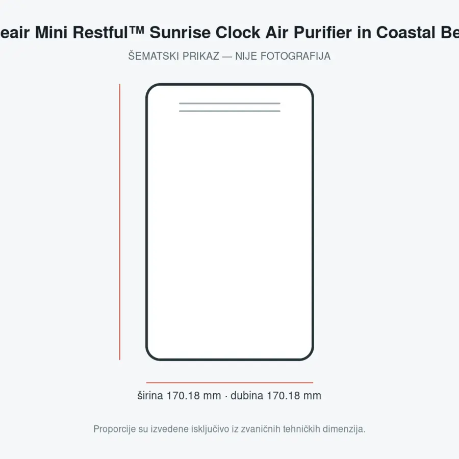 Blueair Mini Restful™ Sunrise Clock Air Purifier in Coastal Beige